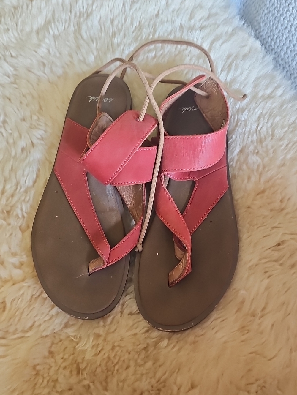 Sanuk Women’s Coral Leather Lace-Up Sandals